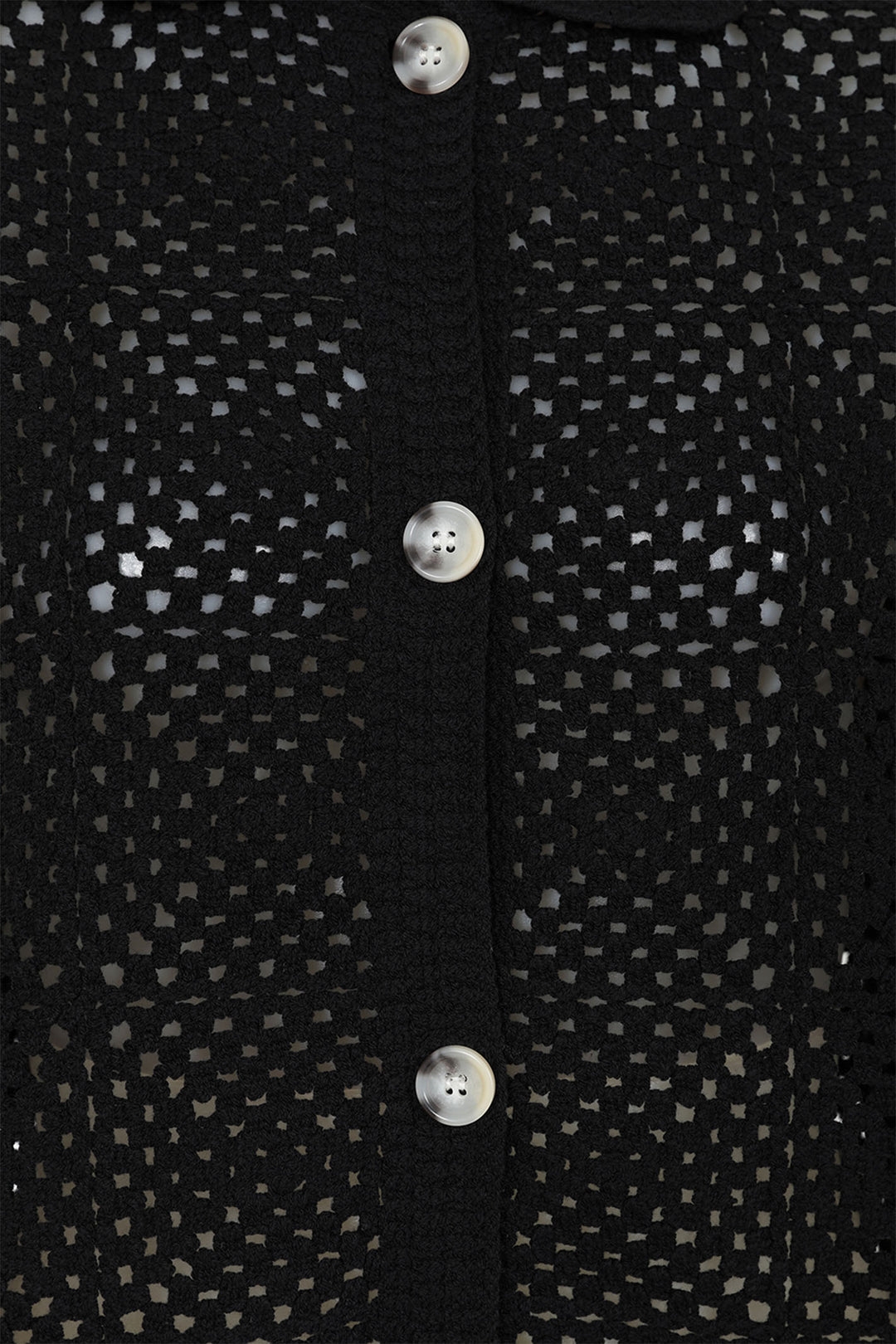 Alice Collins Cardigan Nadia Crochet Black 034S142 - Experience Boutique