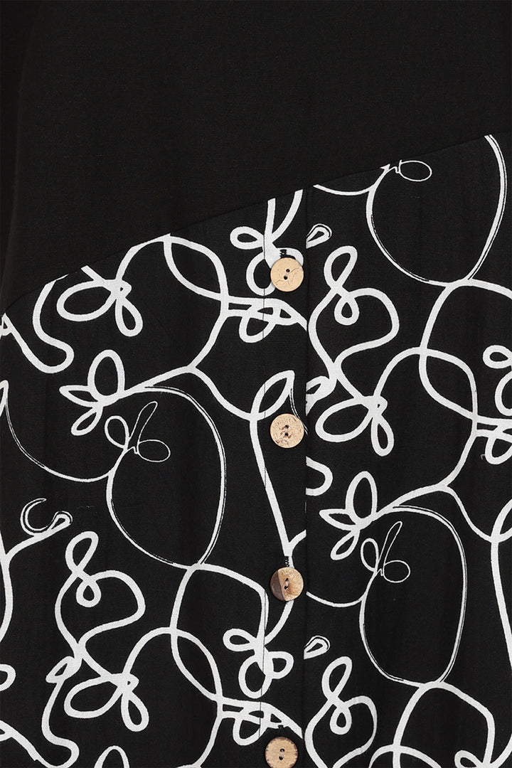 Alice Collins Dress Alaia Swirl Print Black 034S340 - Experience Boutique