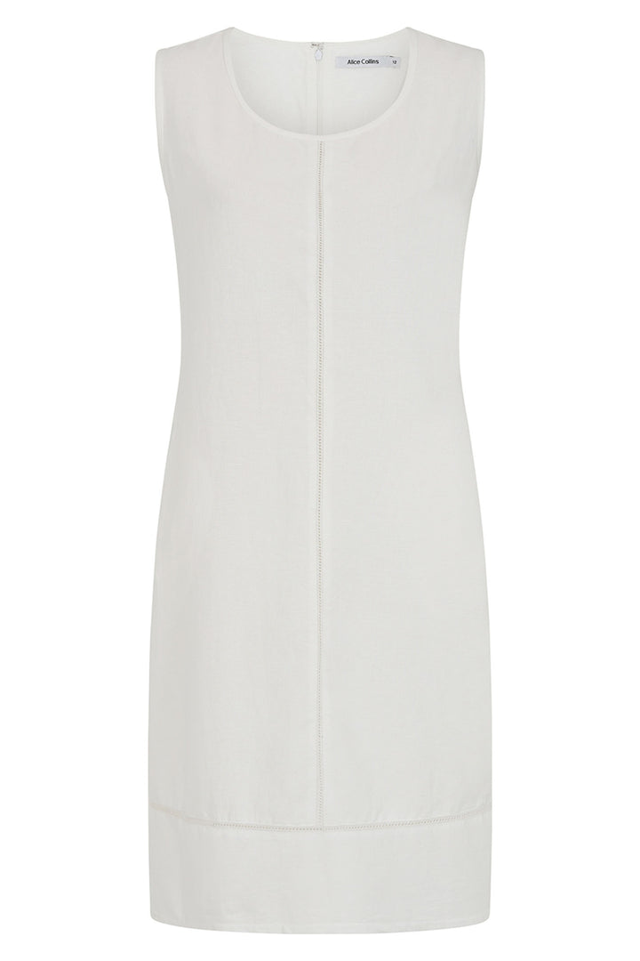 Alice Collins Dress Harriet White 034S308 - Experience Boutique