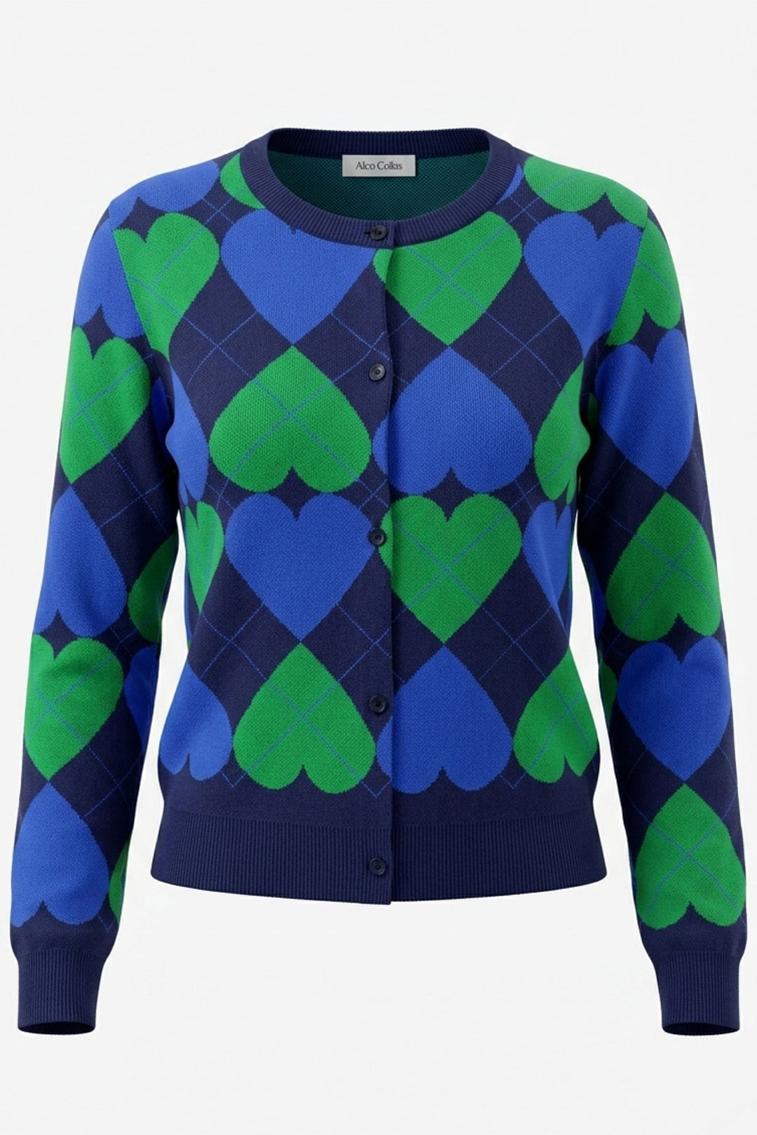 Alice Collins Ekaterina Rich Navy Cardigan 037A015, front packshot