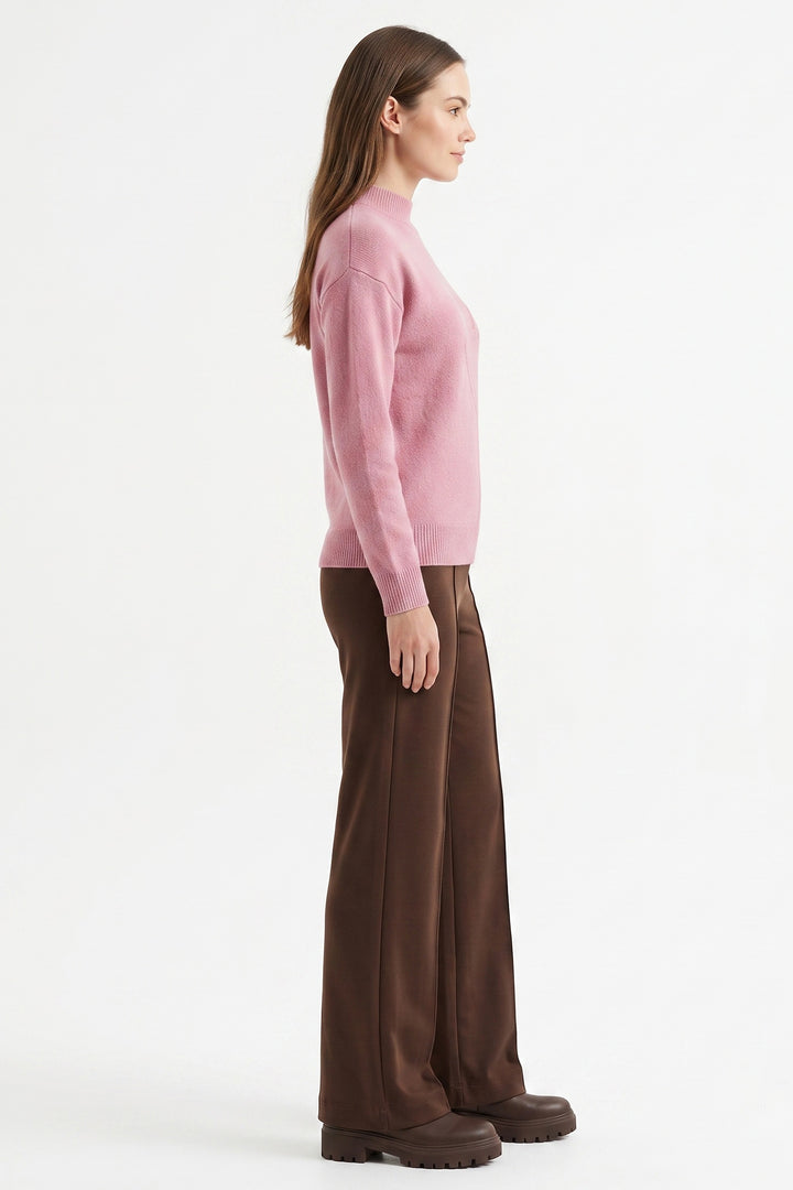 Alice Collins Hannah Raspberry Sorbet Pink Jumper 037A065, side view worn