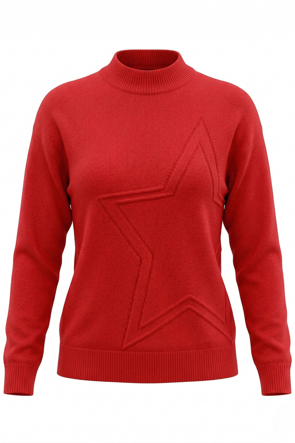 Alice Collins Hannah Ruby Red Jumper 037A065, front packshot
