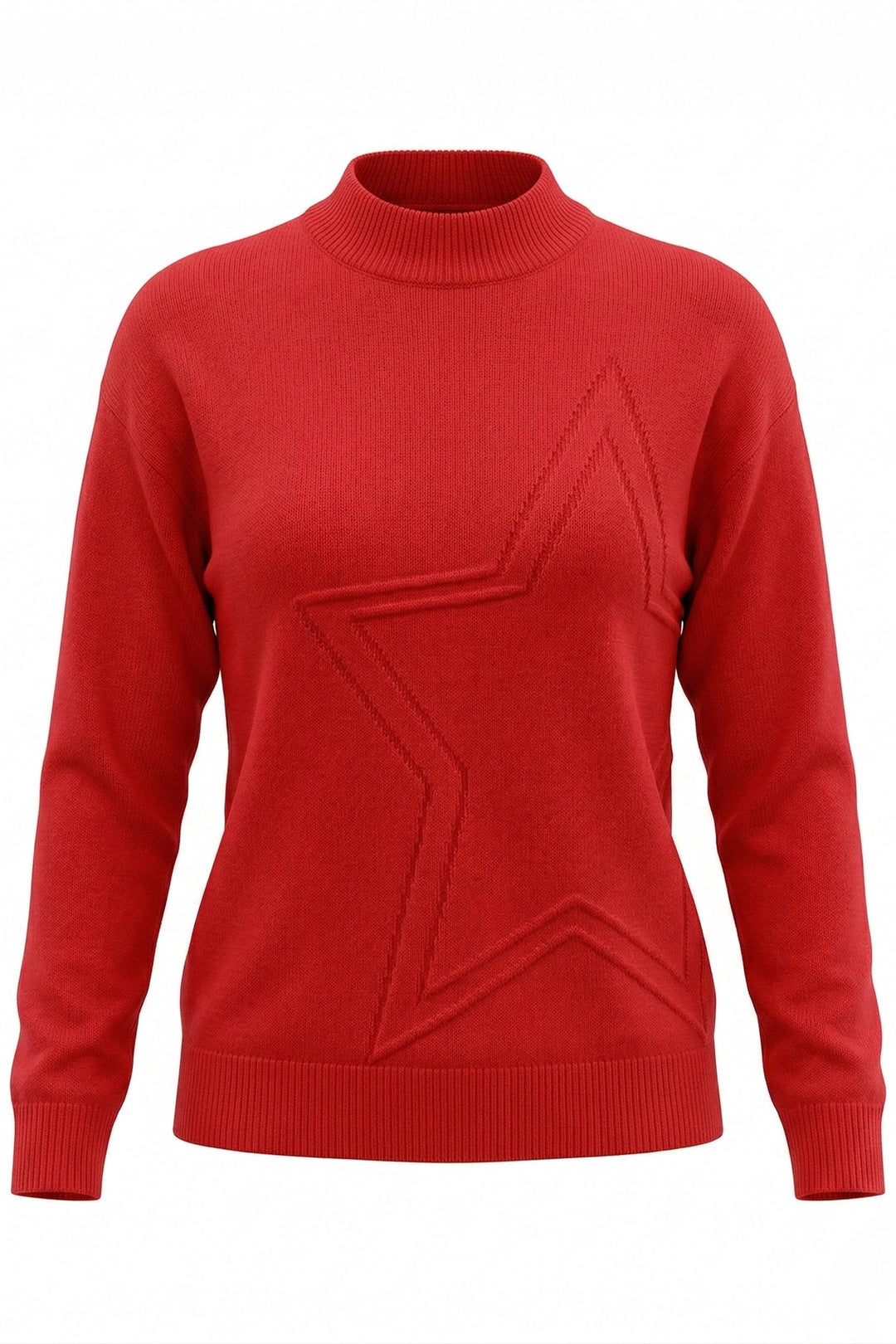 Alice Collins Hannah Ruby Red Jumper 037A065, front packshot