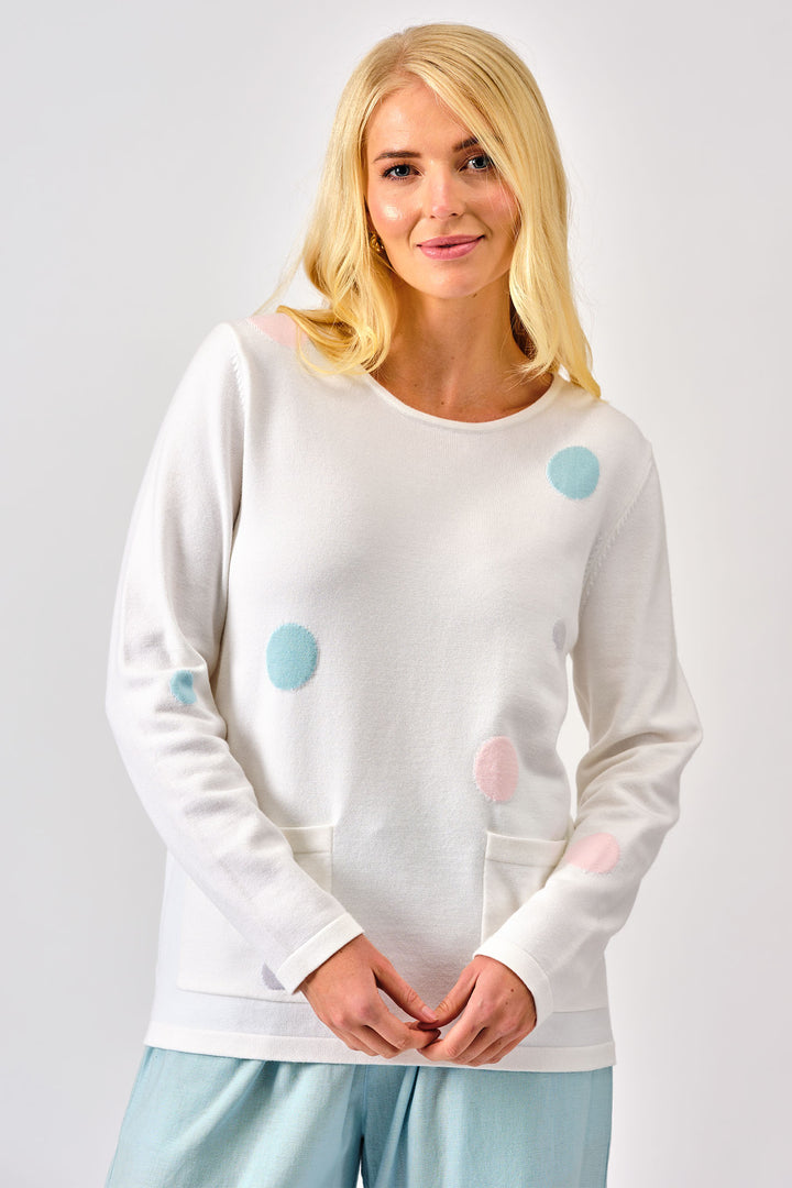 Alice Collins Jumper Nicola White 034S108 - Experience Boutique