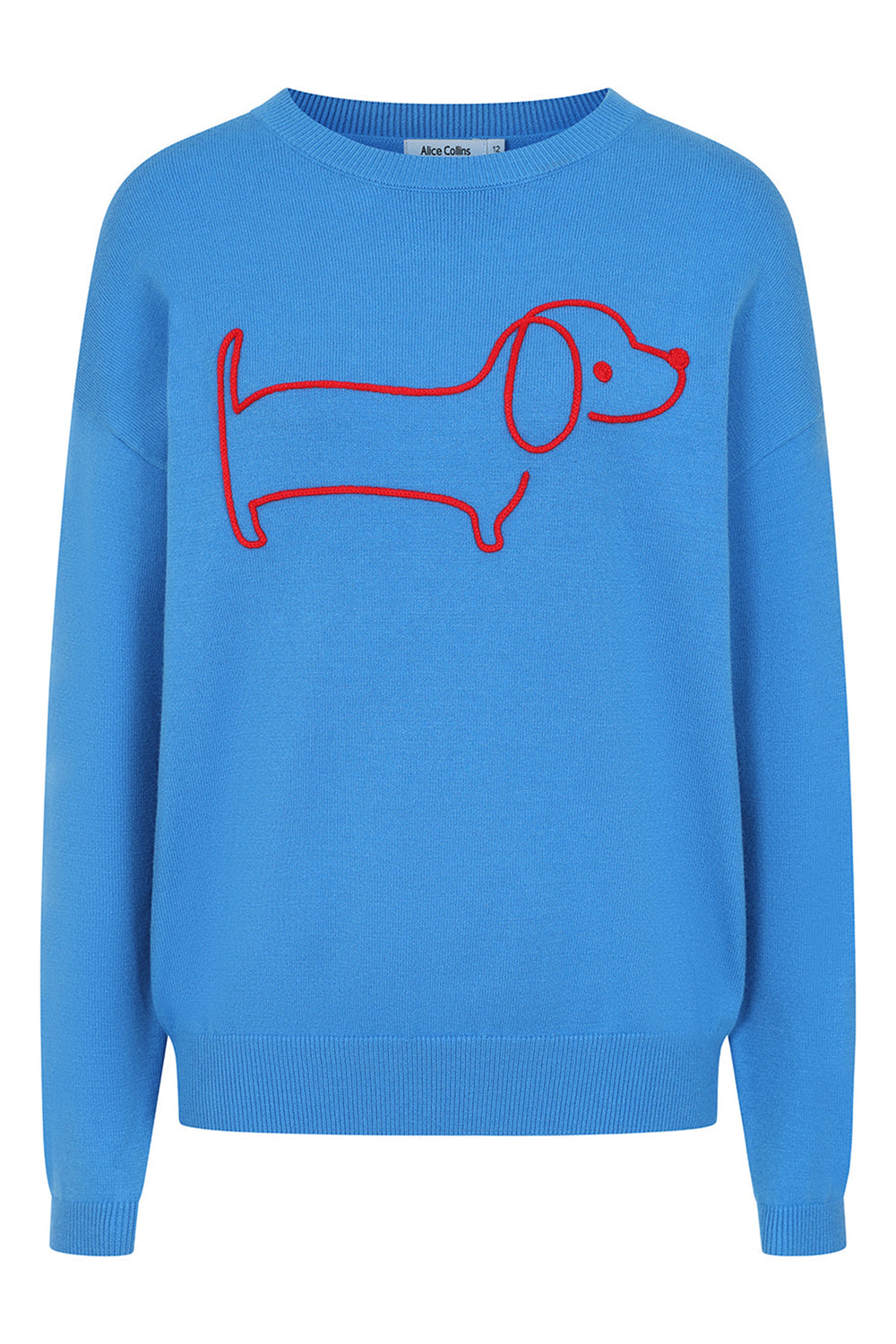 Alice Collins Jumper Sausage Dog Royal Blue 032S148 - Experience Boutique