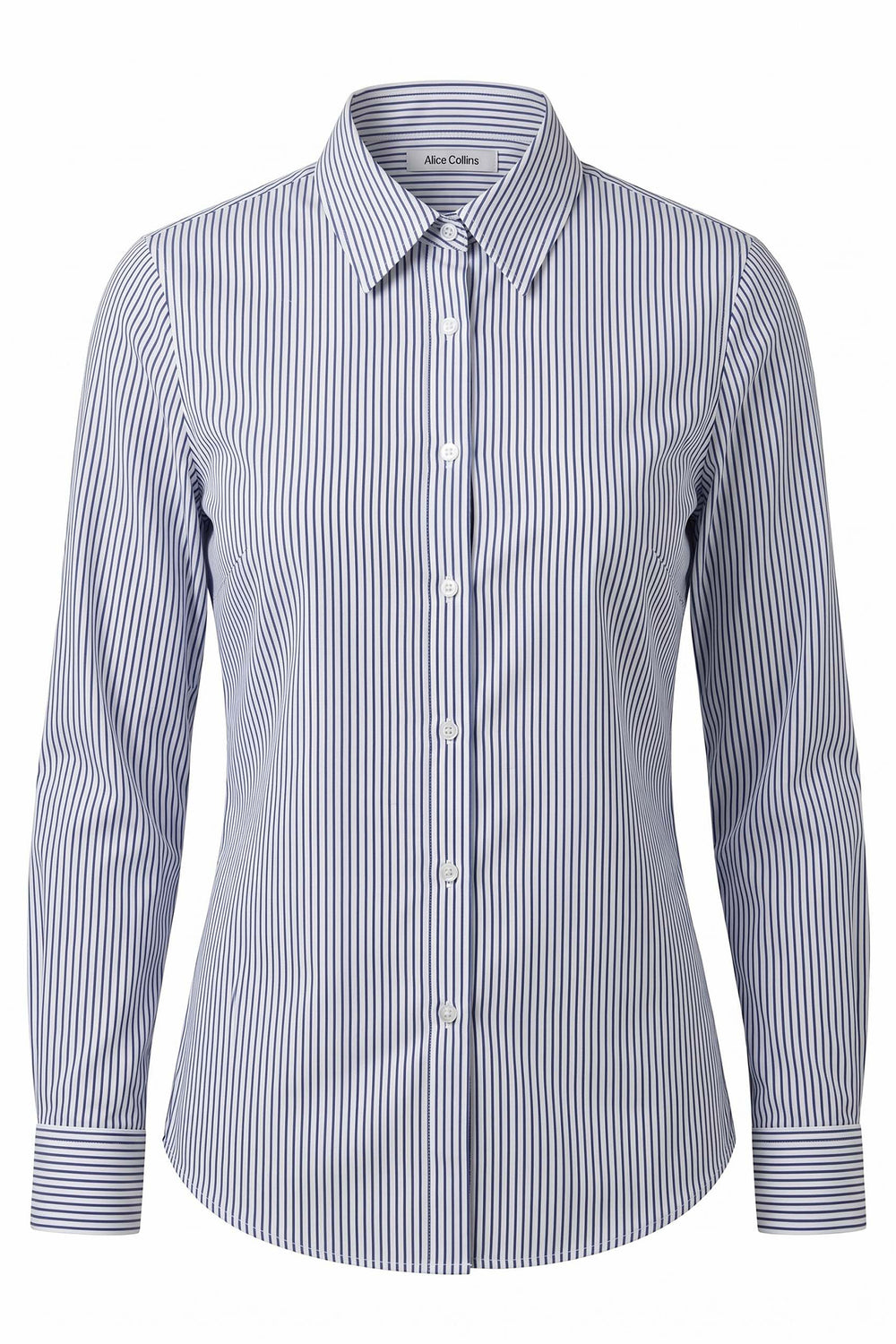 Alice Collins Kim White/Navy Striped Shirt 037A320, front packshot