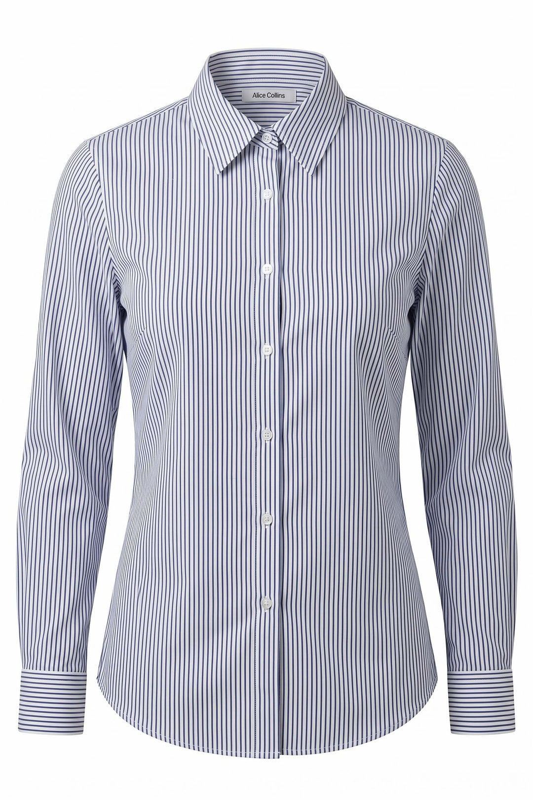 Alice Collins Kim White/Navy Striped Shirt 037A320, front packshot