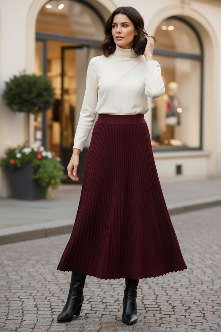 Alice Collins Maggie Burgundy Red Skirt 037A115