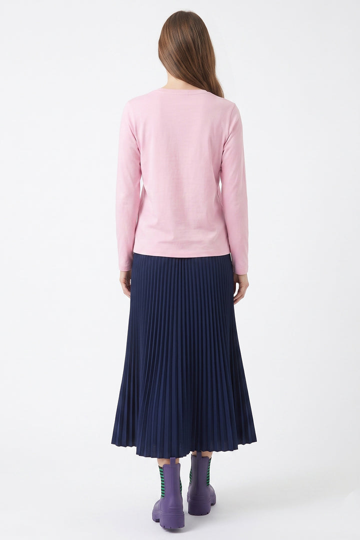 Alice Collins Maggie Rich Navy Skirt 037A115, back view worn