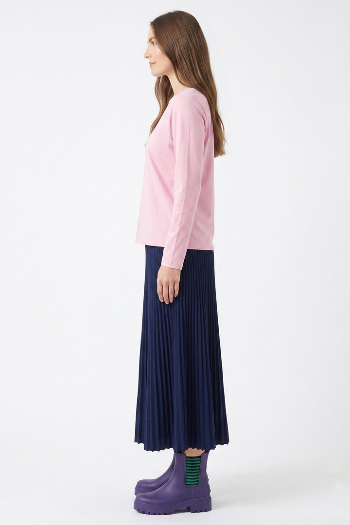 Alice Collins Maggie Rich Navy Skirt 037A115, side view worn