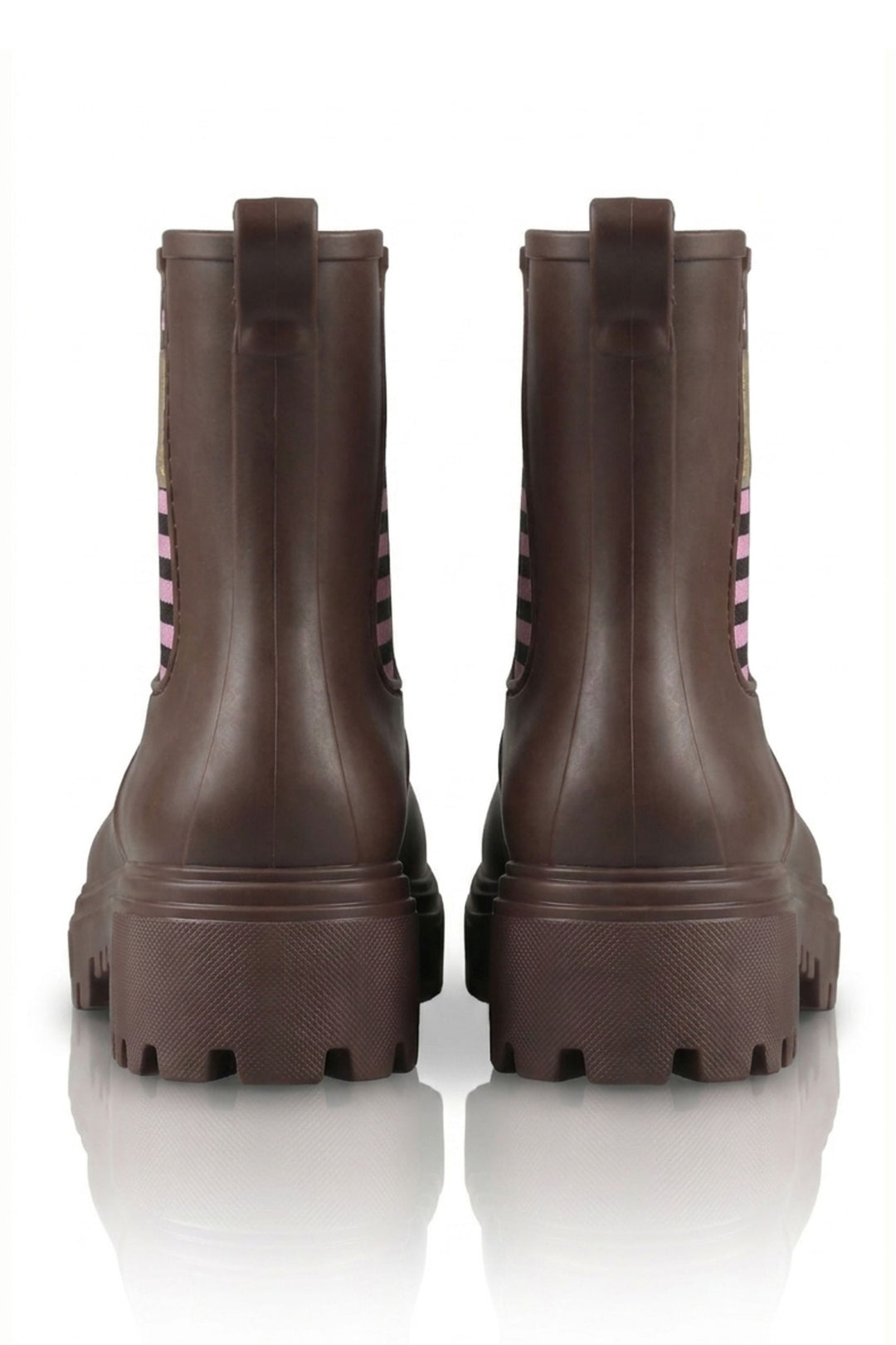 Alice Collins Mayfair Chocolate Chip Brown Boots 037A400, pair back view