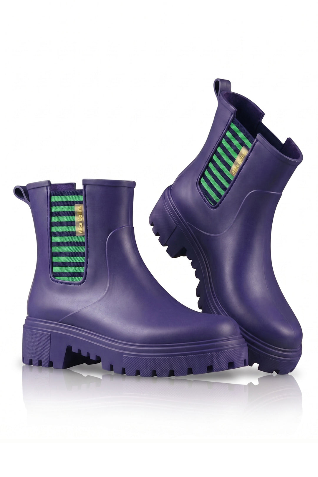 Alice Collins Mayfair Rich Navy Boots 037A400, pair side view