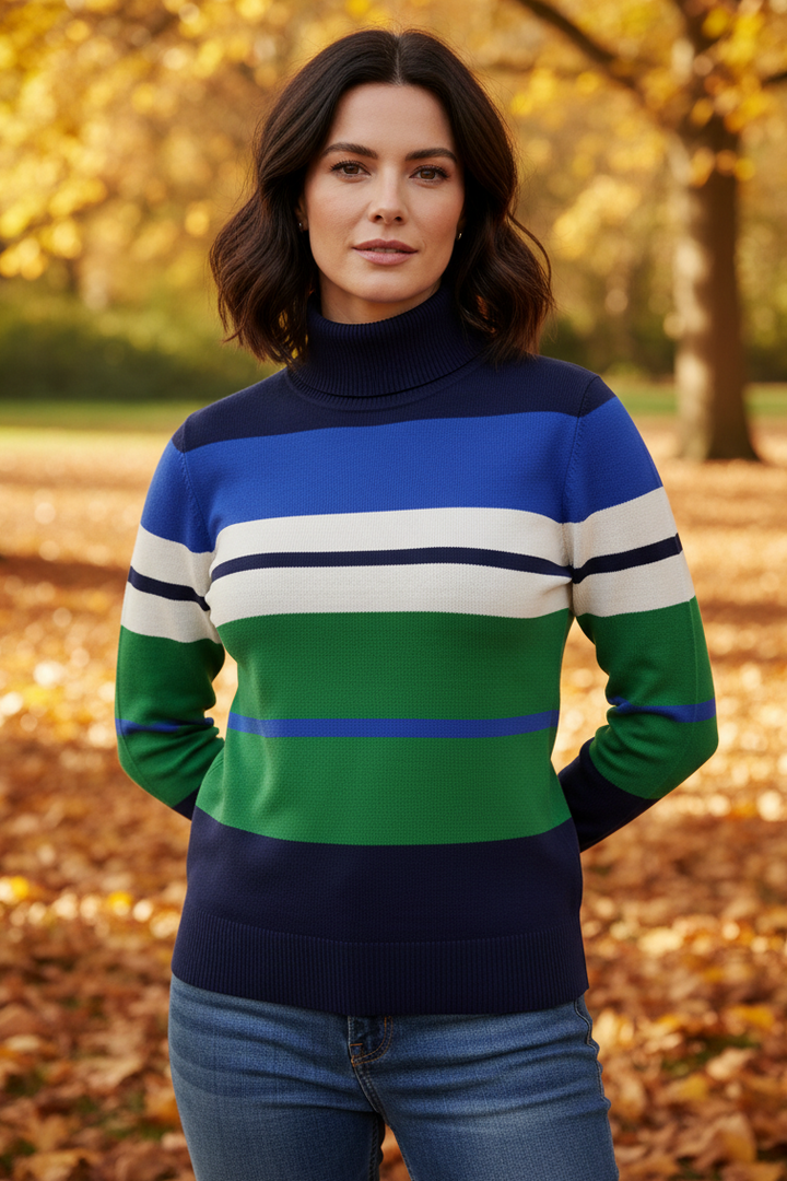 Alice Collins Nova Rich Navy Stripe Jumper 037A025