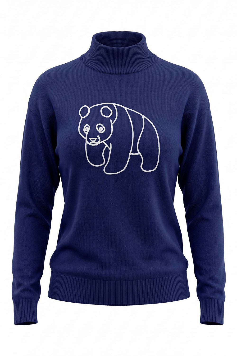 Alice Collins Panda Rich Navy Cowl Neck Jumper 037A148, front packshot