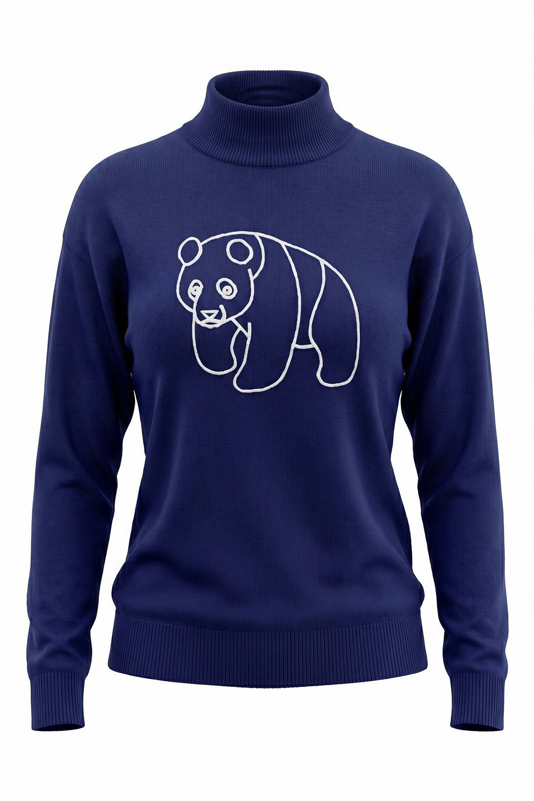 Alice Collins Panda Rich Navy Cowl Neck Jumper 037A148, front packshot