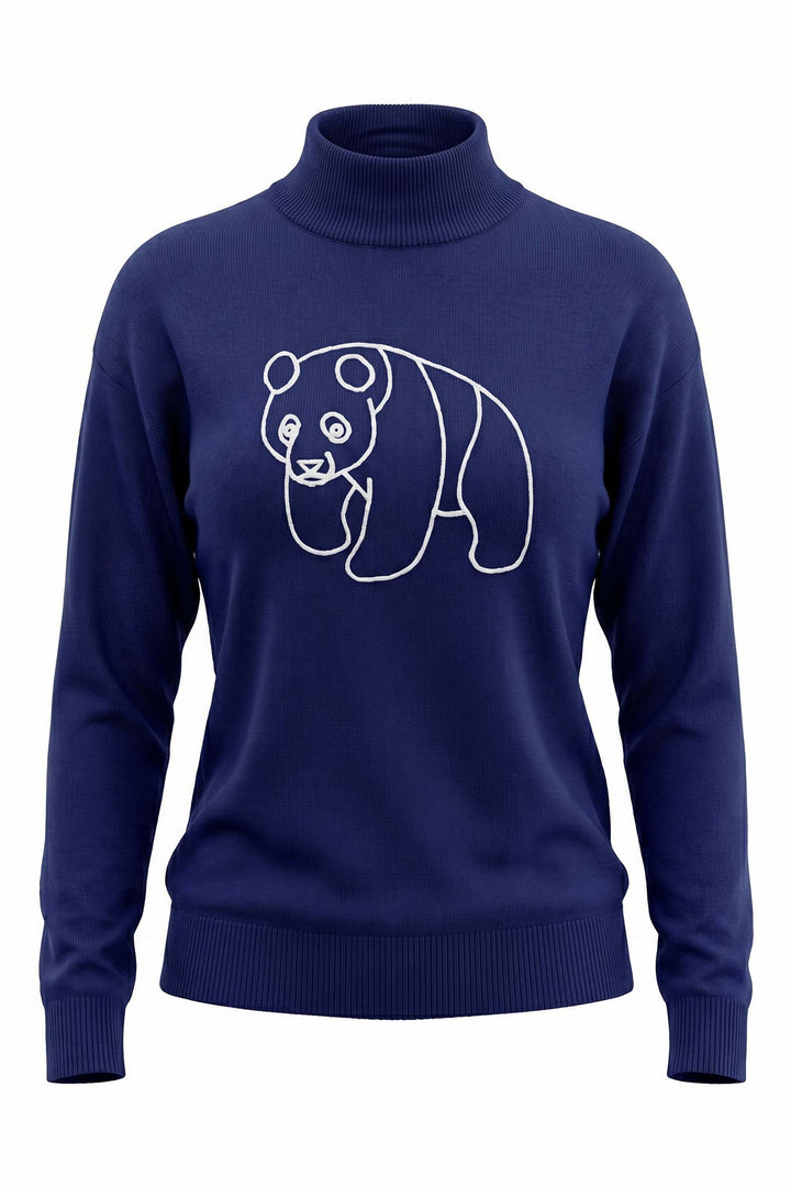 Alice Collins Panda Rich Navy Cowl Neck Jumper 037A148, front packshot