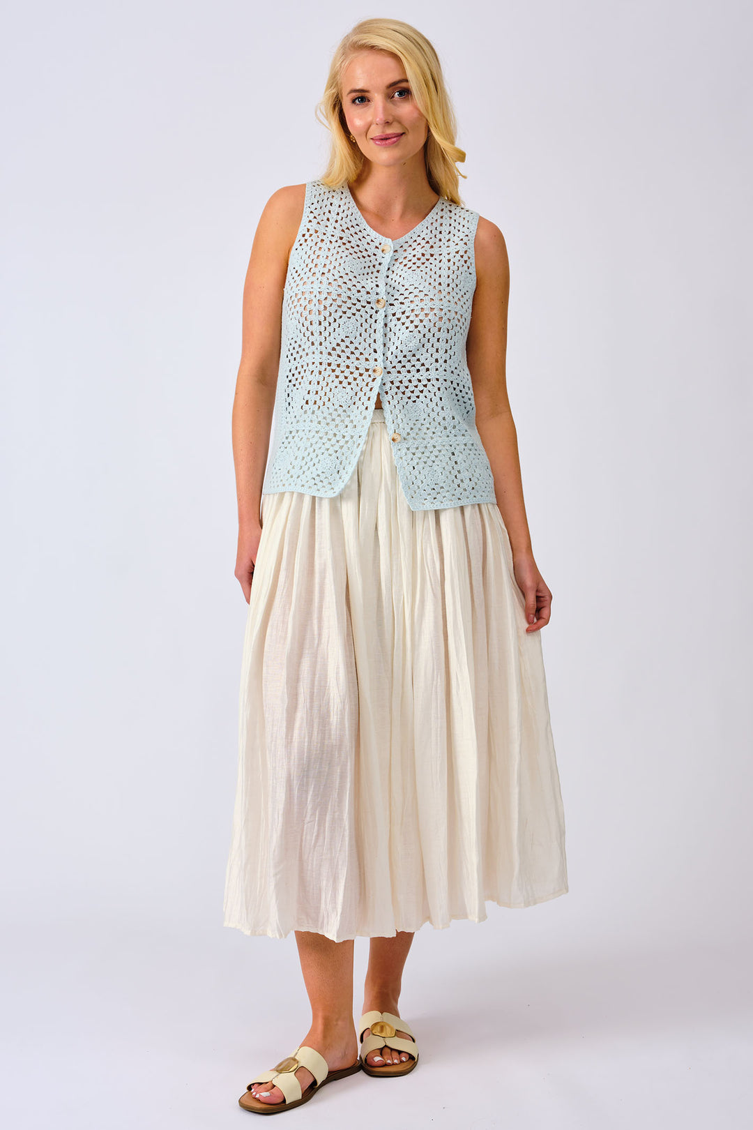 Alice Collins Skirt Savannah White 034S442