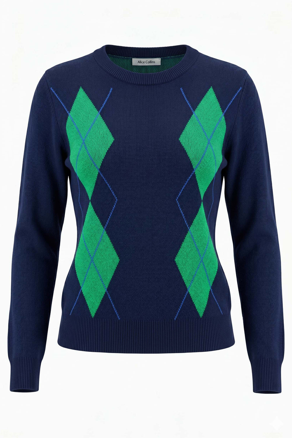 Alice Collins Sloane Rich Navy Jumper 037A041, front packshot