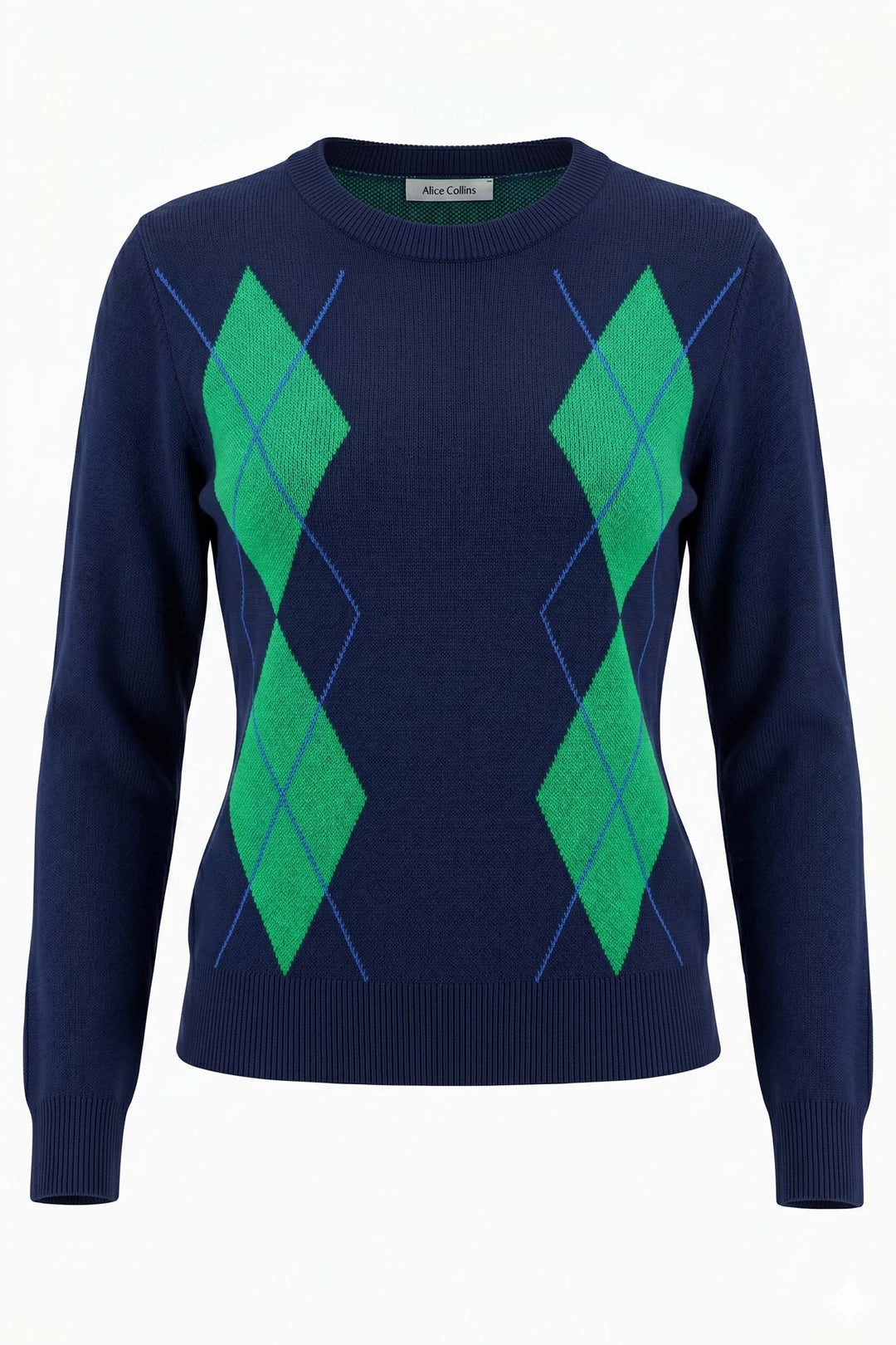 Alice Collins Sloane Rich Navy Jumper 037A041, front packshot
