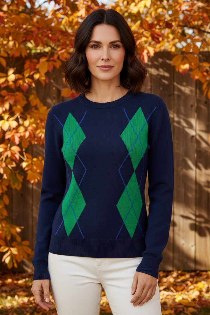 Alice Collins Sloane Rich Navy Jumper 037A041