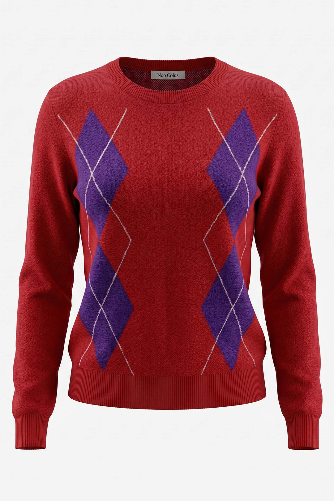 Alice Collins Sloane Ruby Red Jumper 037A041, front packshot