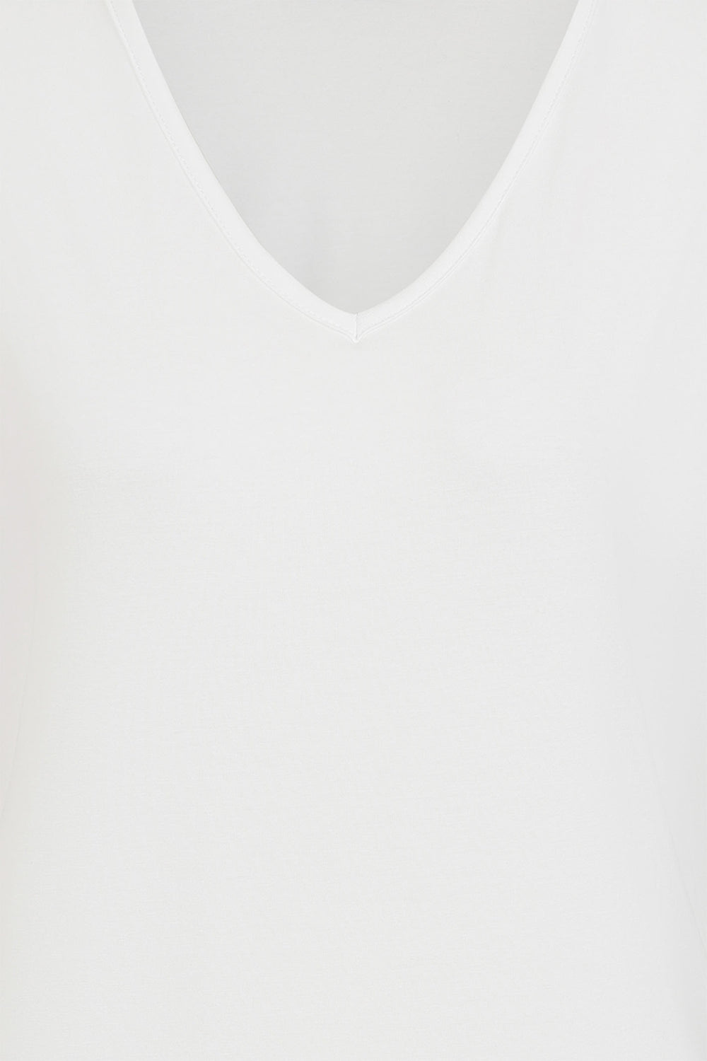 Alice Collins T-Shirt Perfect Plain V-Neck White 034S011 - Experience Boutique