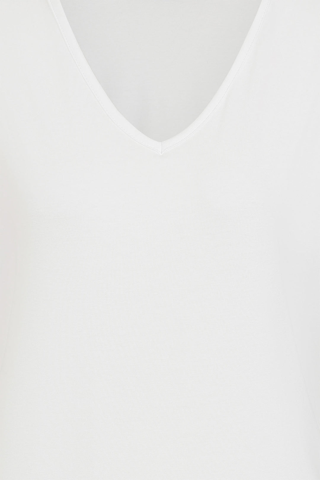 Alice Collins T-Shirt Perfect Plain V-Neck White 034S011 - Experience Boutique