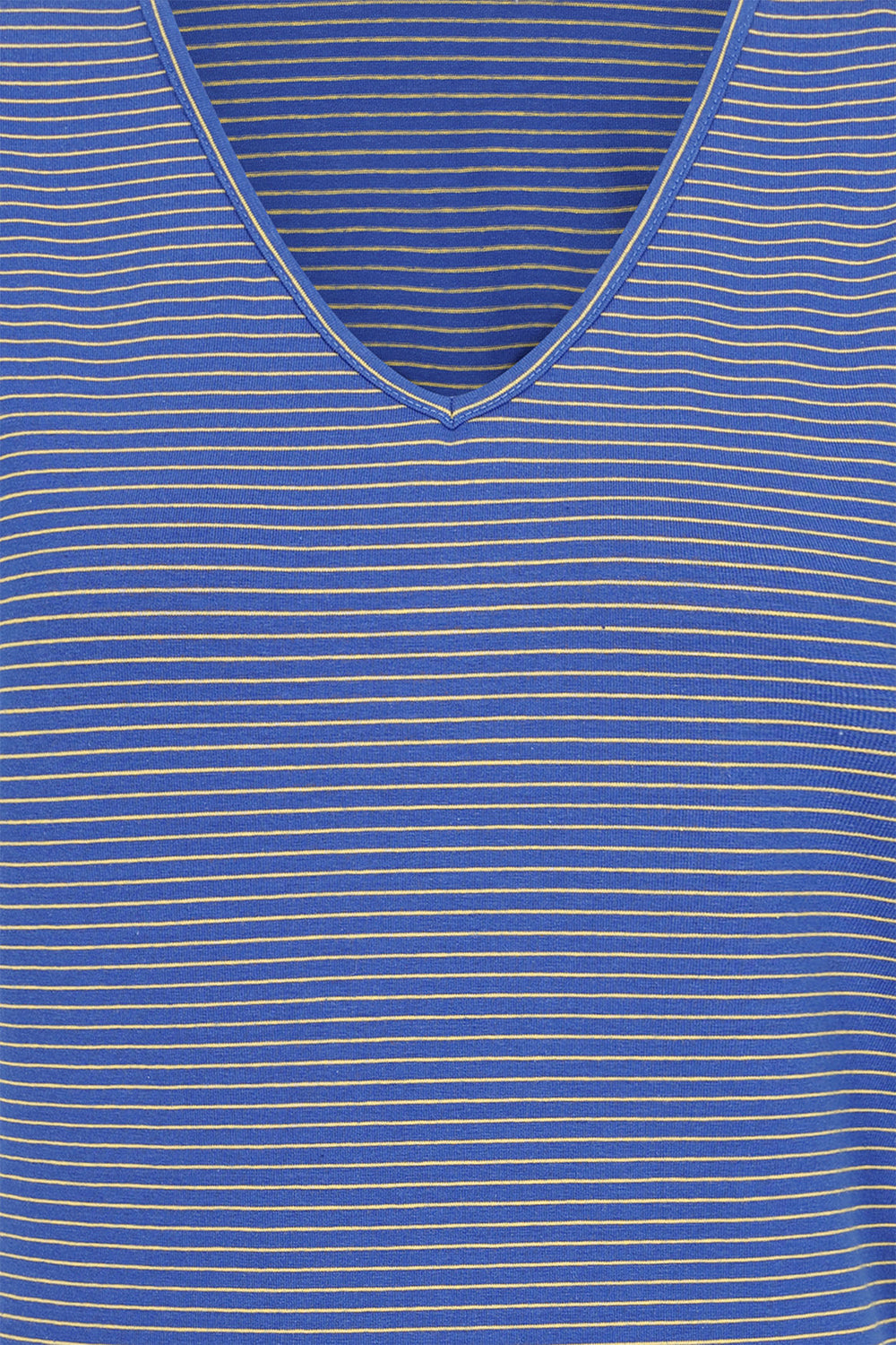 Alice Collins T-Shirt Perfect Striped V-Neck Royal Blue Sulphur 034S012 - Experience Boutique