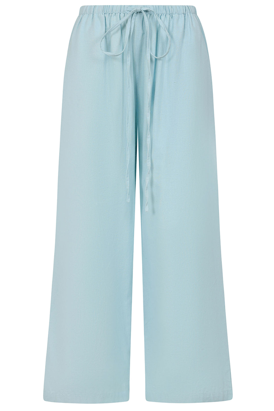 Alice Collins Trousers Rose Plain Wide Leg Chalk Blue 034S316 - Experience Boutique