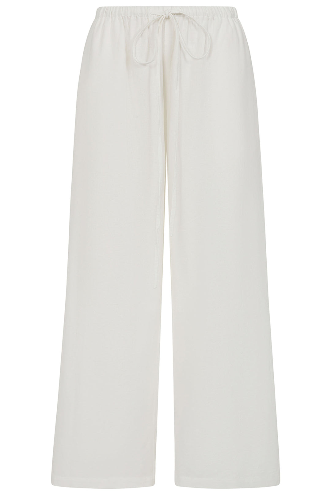 Alice Collins Trousers Rose Plain Wide Leg White 034S316 - Experience Boutique