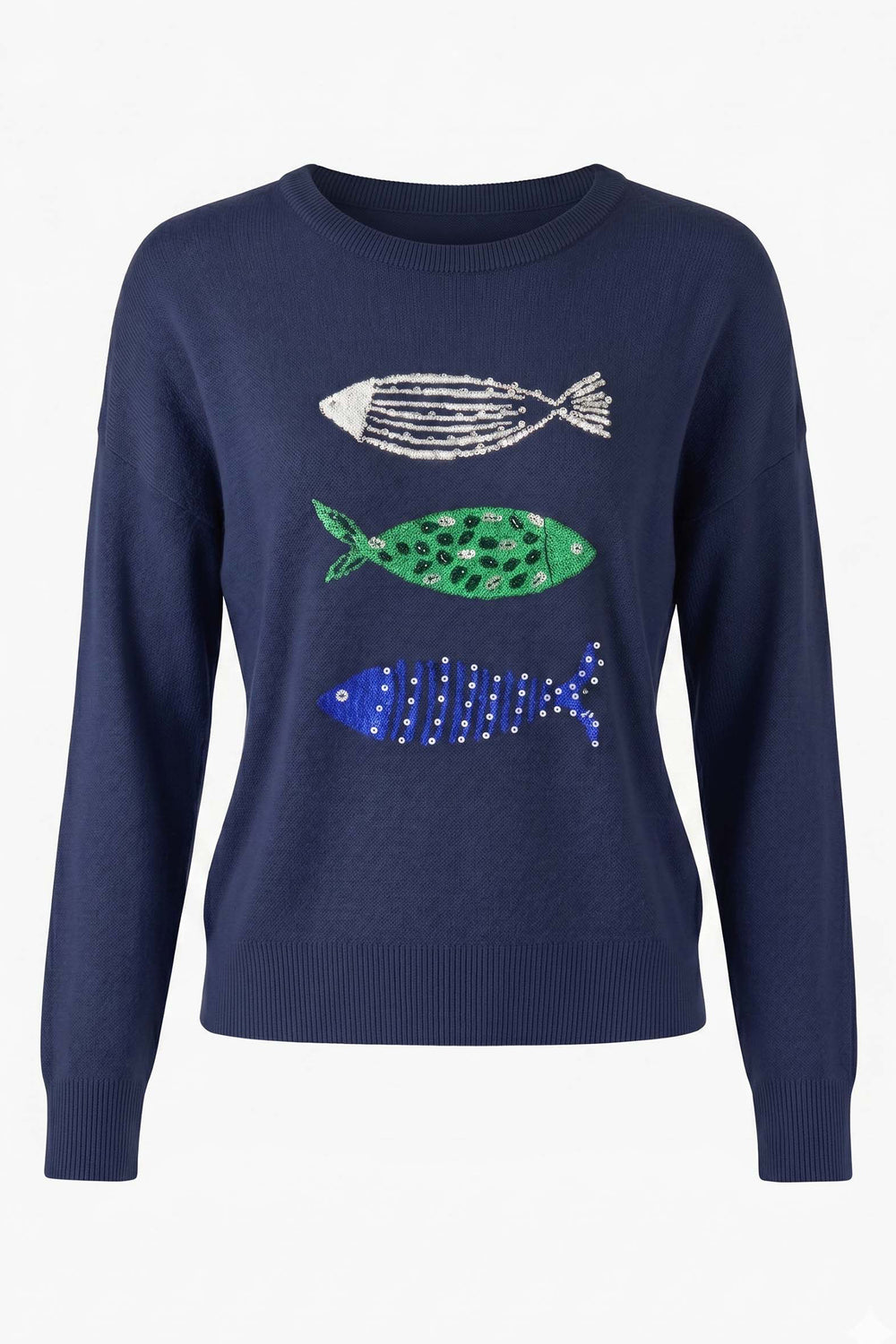 Alice Collins Verna Rich Navy Jumper 037A282, front packshot