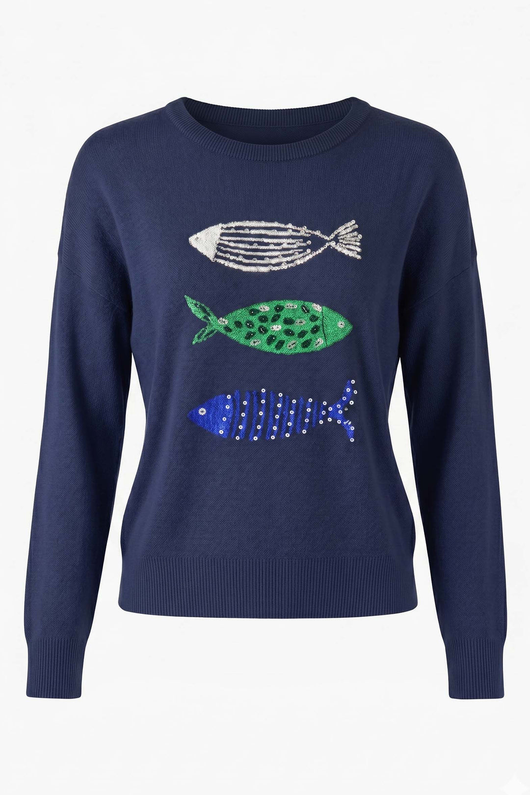 Alice Collins Verna Rich Navy Jumper 037A282, front packshot