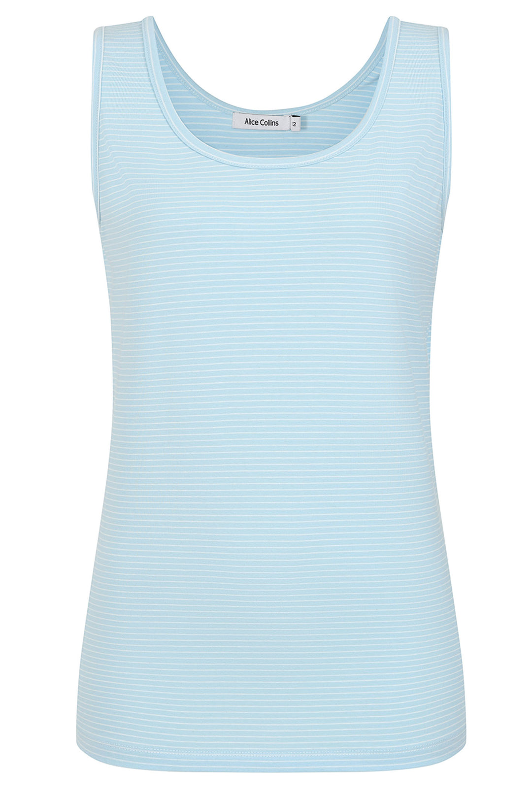 Alice Collins Vest Perfect Striped Chalk Blue White 034S016 - Experience Boutique