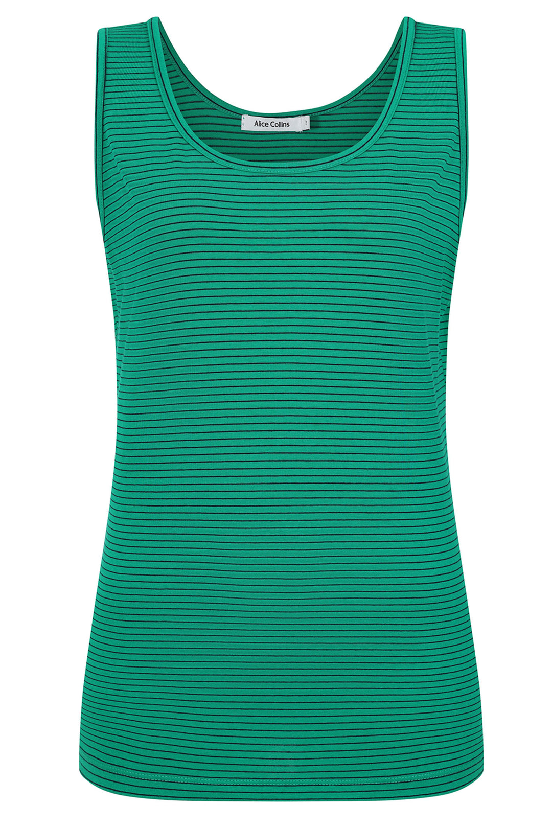 Alice Collins Vest Perfect Striped Green Blue 034S016 - Experience Boutique