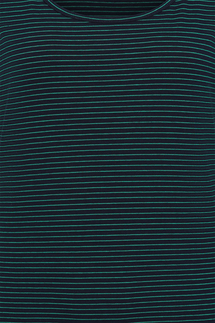 Alice Collins Vest Perfect Striped Midnight Blue Green 034S016 - Experience Boutique