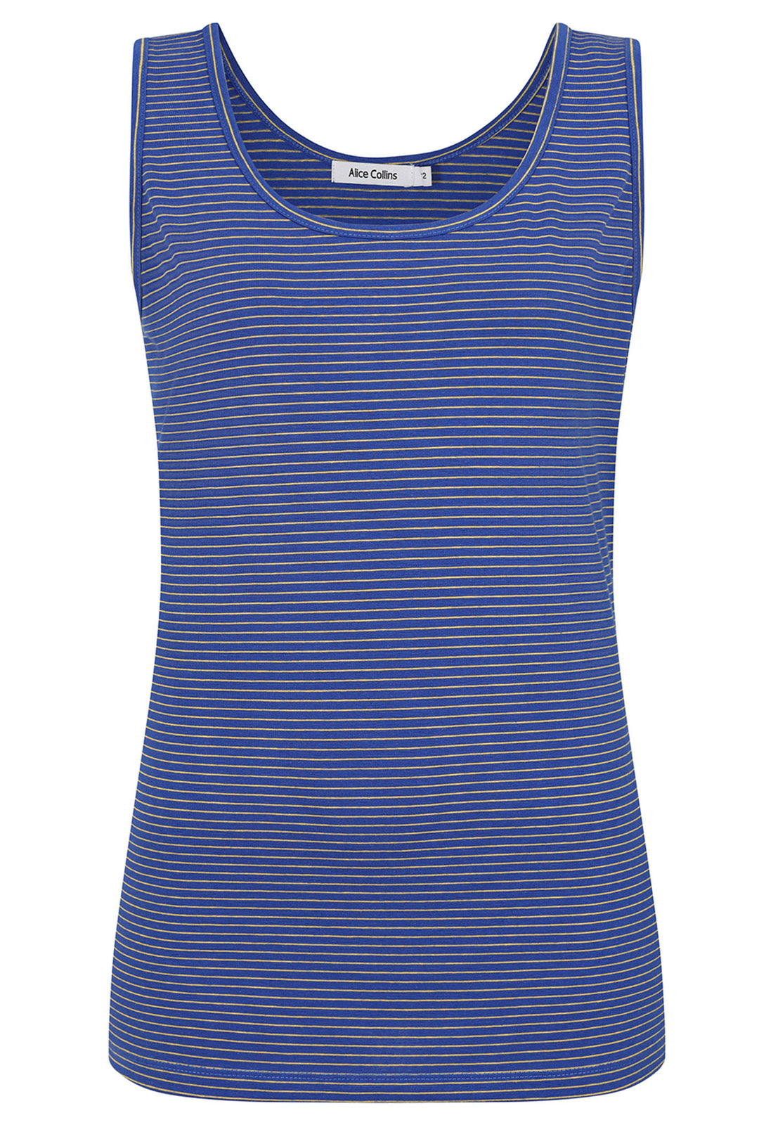 Alice Collins Vest Perfect Striped Royal Blue Sulphur 034S016 - Experience Boutique