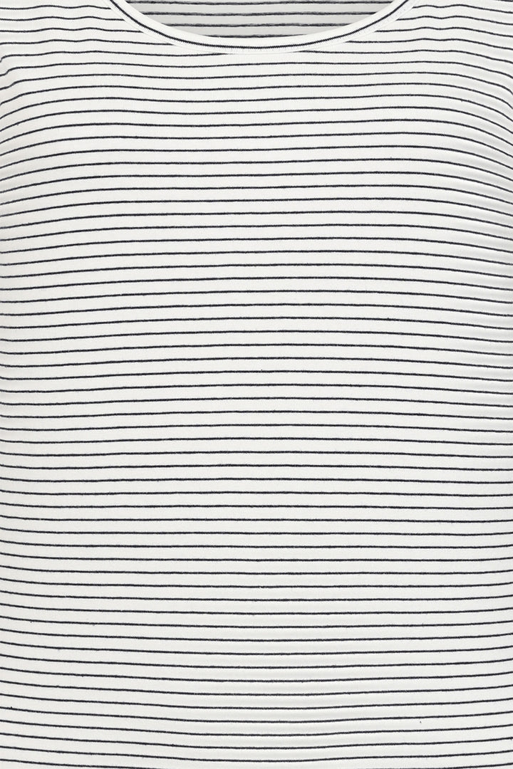 Alice Collins Vest Perfect Striped White Black 034S016 - Experience Boutique