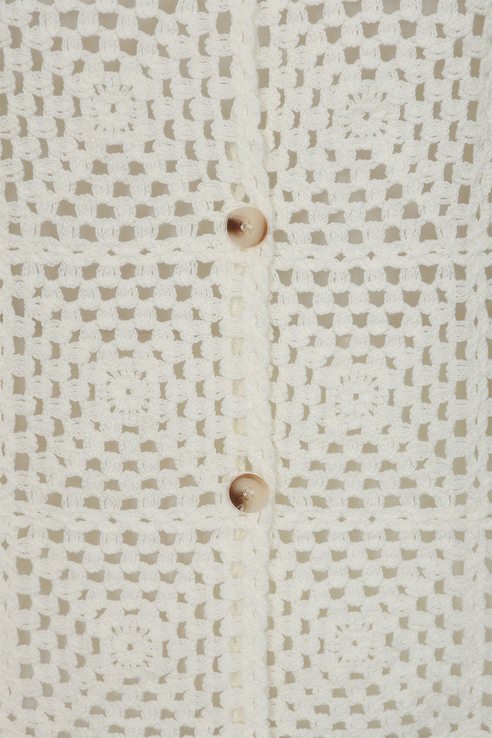 Alice Collins Waistcoat Nadia Crochet Wild Oat White 034S144 - Experience Boutique