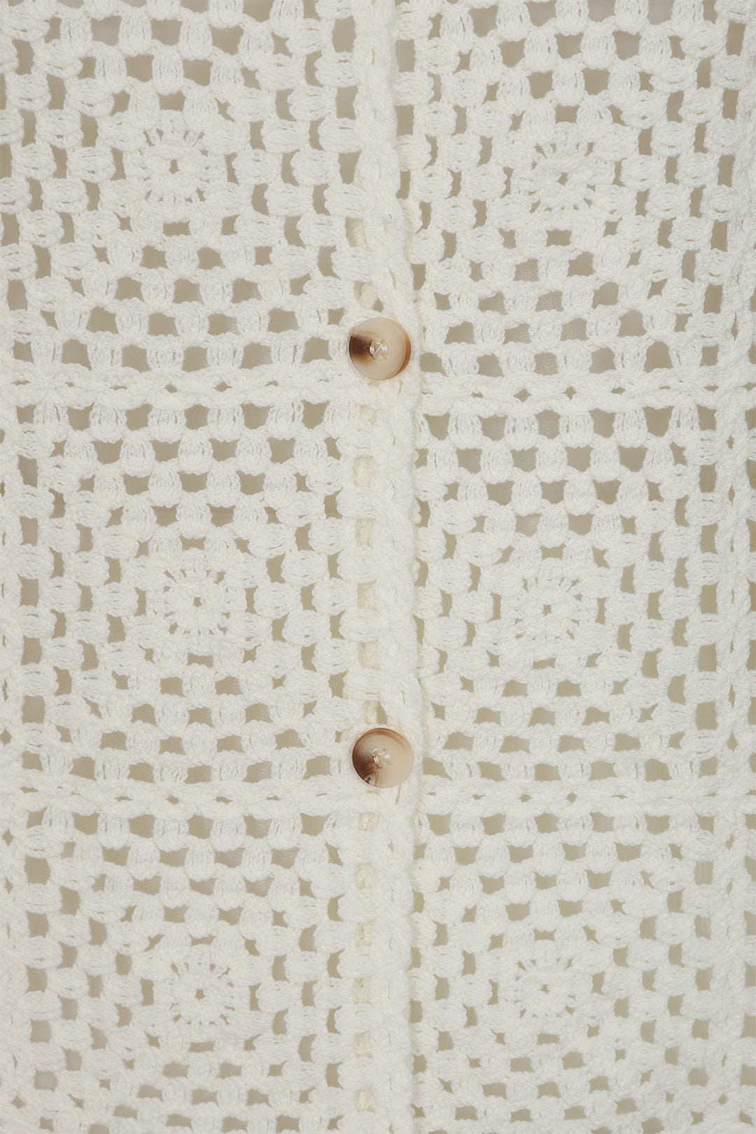 Alice Collins Waistcoat Nadia Crochet Wild Oat White 034S144 - Experience Boutique