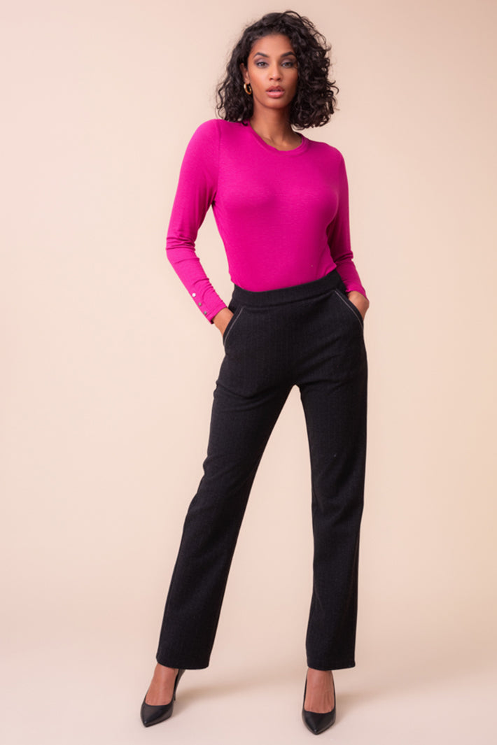 Alison Sheri A48245 charcoal grey trousers at Experience Boutique