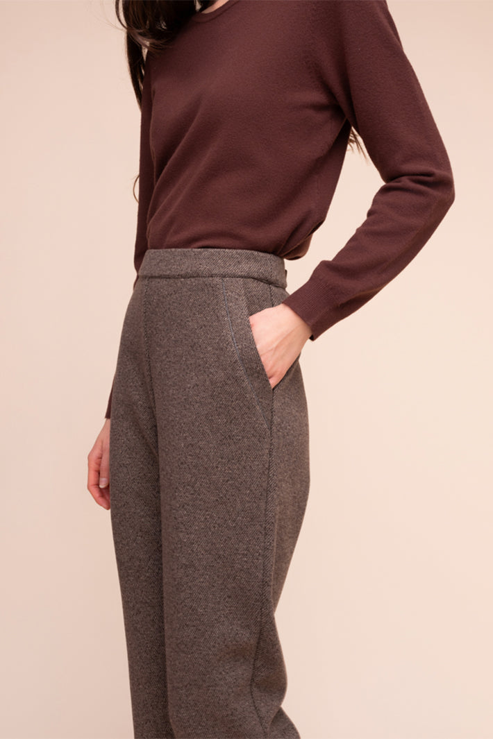 Alison Sheri A48126 mocha brown trousers at Experience Boutique
