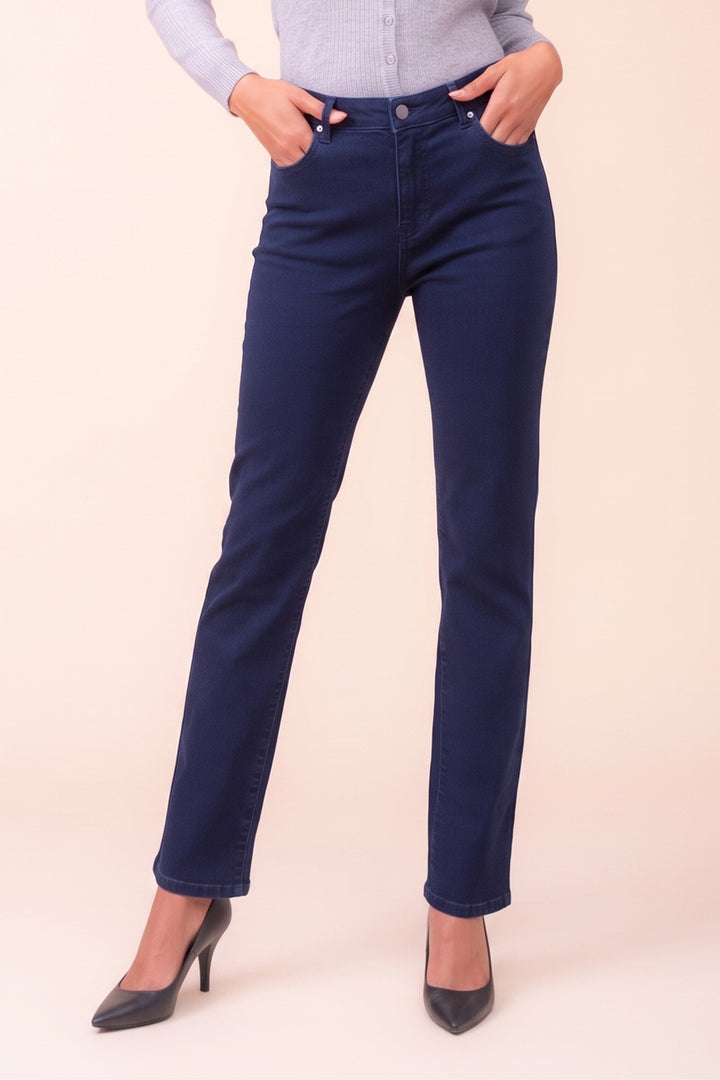 Alison Sheri Navy Straight Leg Jeans PAS2403, front view