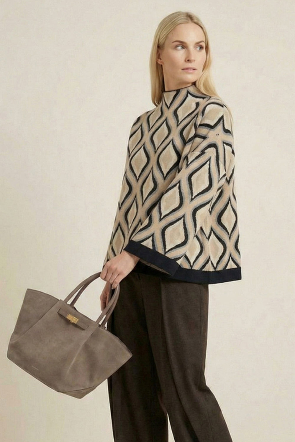Allison Beige Grey Jumper 250943, side view