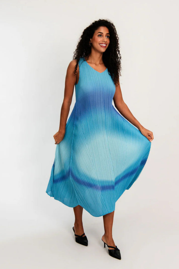 Alquema AD1072L Estrella Blue Purple Maui Dress