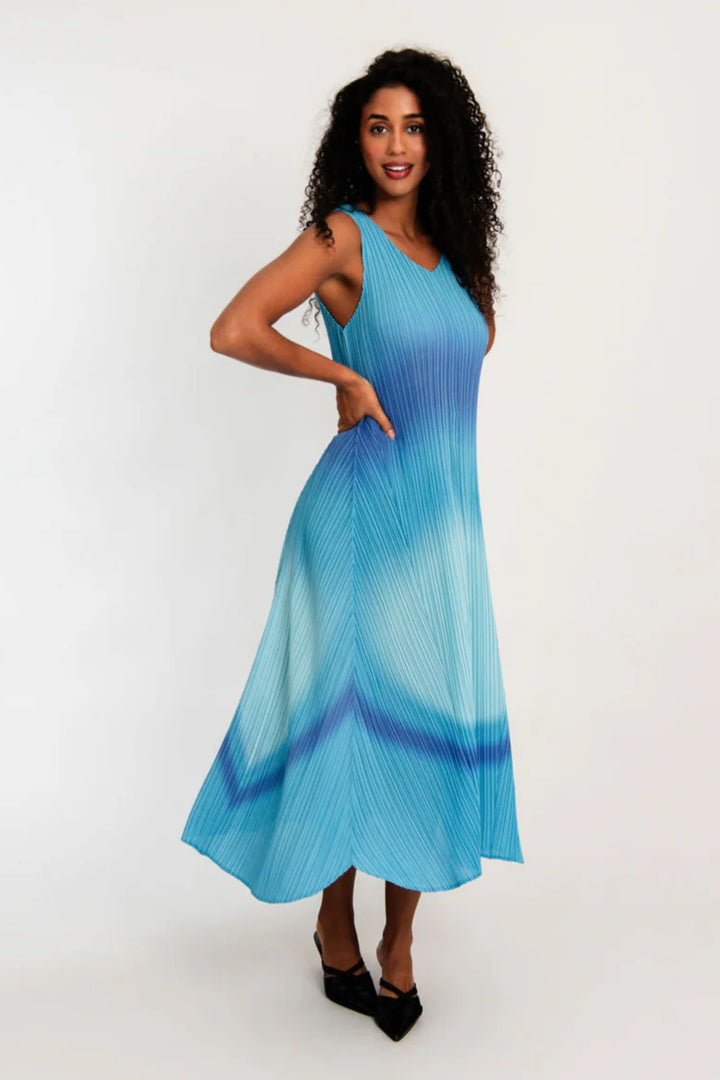 Alquema AD1072L Estrella Blue Purple Maui Dress