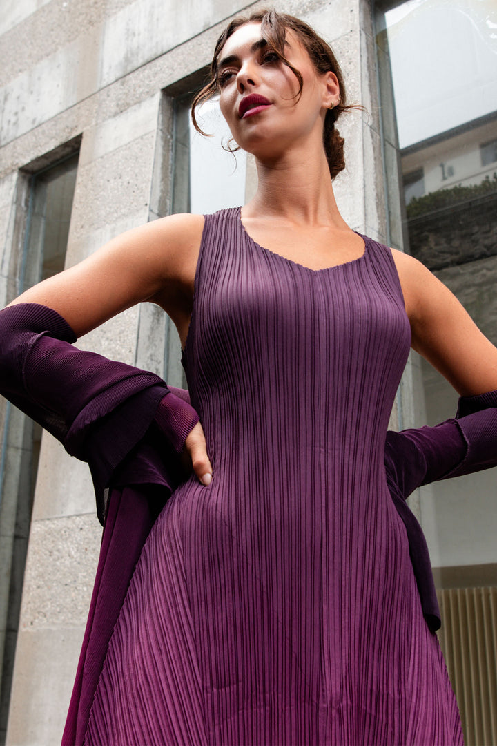 Alquema AD1072L Estrella Mulberry Ombre Dress - Experience Boutique