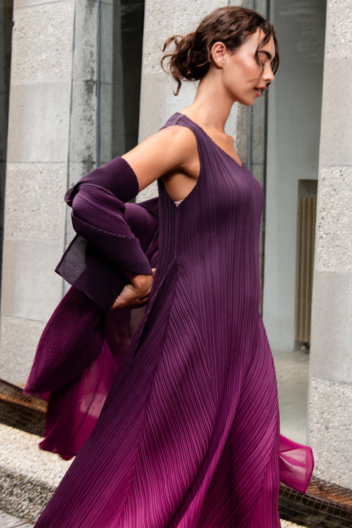 Alquema AD1072L Estrella Mulberry Ombre Dress - Experience Boutique