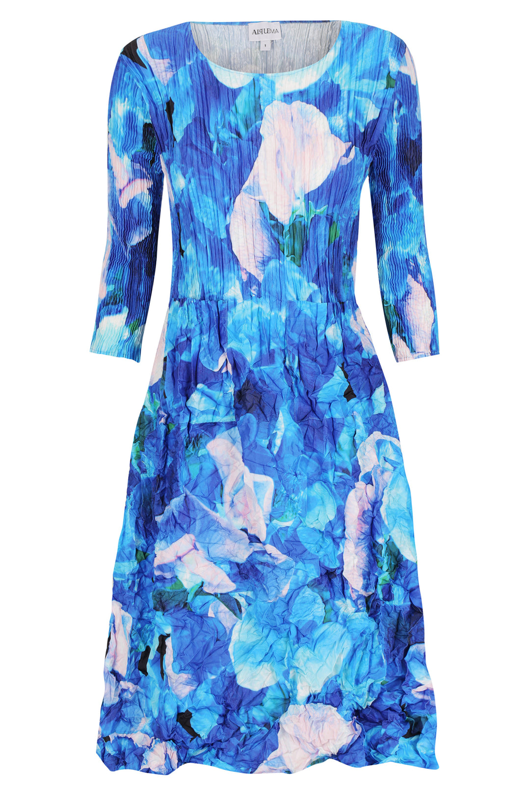 Alquema ADC544 Ocean Blue Aquarius 3/4 Sleeve Smash Dress