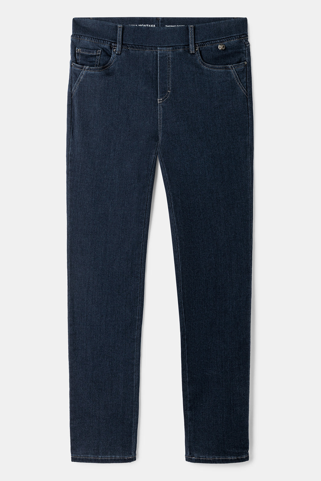 Anna Montana 1021 Angelika Dark Blue Denim Pull-On Trousers, packshot