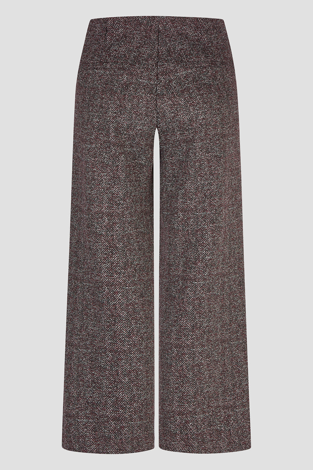 Anna Montana 5666 Mila Red and Black Herringbone Wide Leg Trousers, back packshot